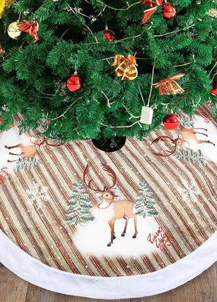 Christmas Tree Bottom Decoration Tree Skirt 98cm Flannel Old Man Tree