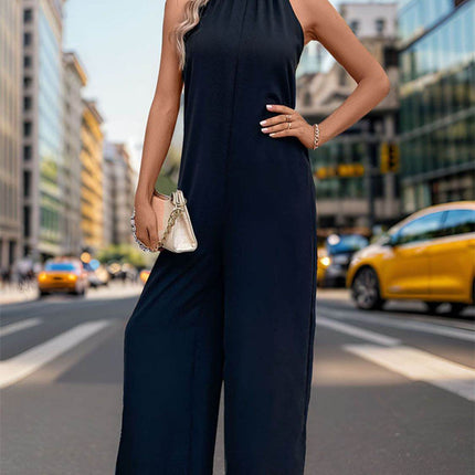 Tied Grecian Wide Leg Jumpsuit - MimiStylez