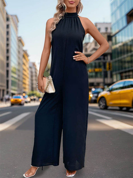 Tied Grecian Wide Leg Jumpsuit - MimiStylez