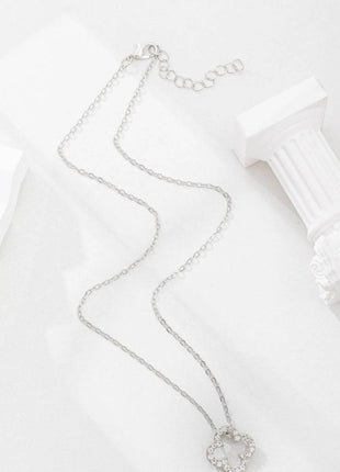 Inlaid Zircon Clover Pendant Necklace - MimiStylez