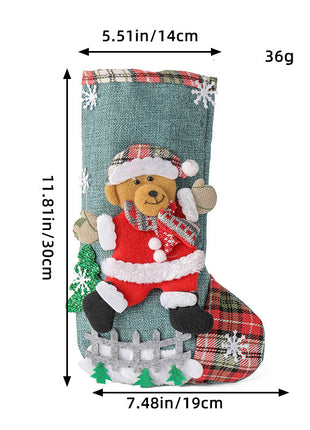 Linen Christmas Tree Gift Bag Ornaments