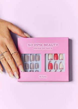 SO PINK BEAUTY Press On Nails 2 Packs - MimiStylez