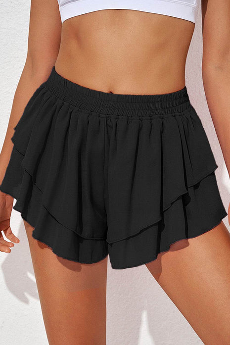 Layered Mid-Rise Waist Active Skirt - MimiStylez