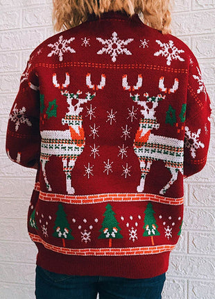 Turtleneck Drop Shoulder Long Sleeve Sweater - MimiStylez