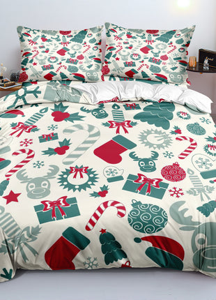 Christmas Series Duvet Three-piece Set