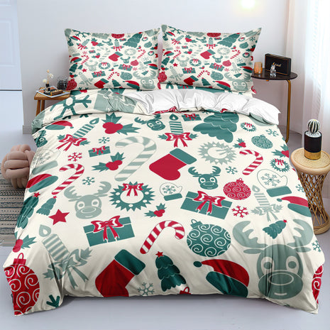 Christmas Series Duvet Three-piece Set