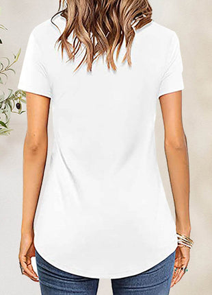 Crisscross Short Sleeve T-Shirt - MimiStylez