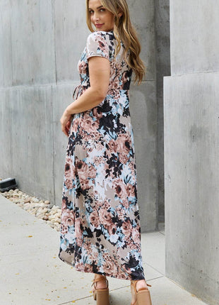 Heimish Give Me Roses Full Size Floral Maxi Wrap Dress - MimiStylez