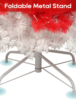 6ft Candy Cane Christmas Tree With 300 LED Lights And 900 Bendable Branches