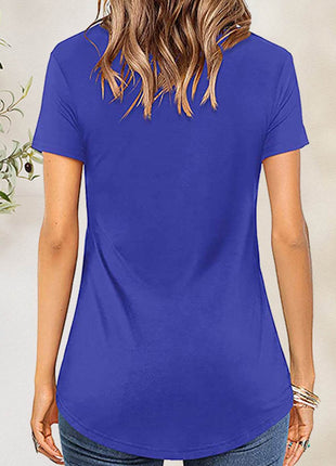 Crisscross Short Sleeve T-Shirt - MimiStylez
