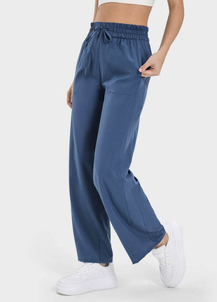 Drawstring Pocketed Active Pants - MimiStylez