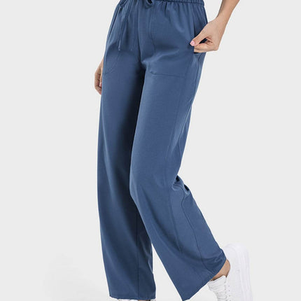 Drawstring Pocketed Active Pants - MimiStylez
