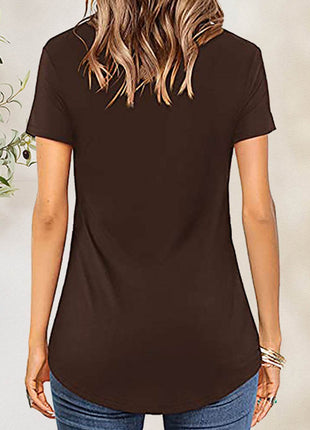 Crisscross Short Sleeve T-Shirt - MimiStylez