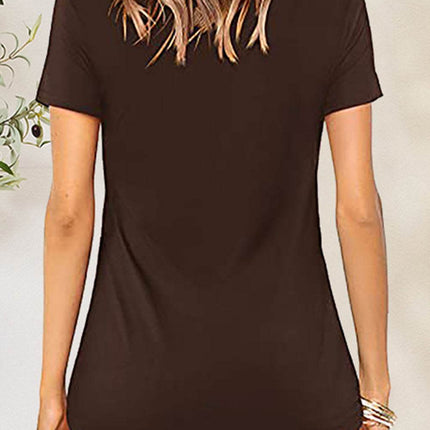 Crisscross Short Sleeve T-Shirt - MimiStylez