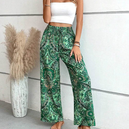 Printed Wide Leg Pants - MimiStylez