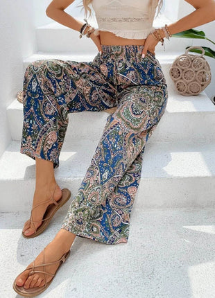 Printed Wide Leg Pants - MimiStylez