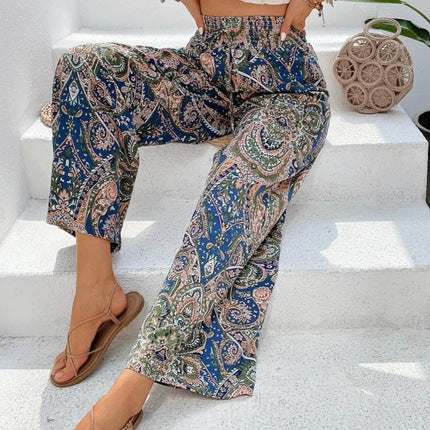 Printed Wide Leg Pants - MimiStylez