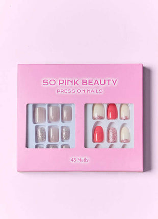SO PINK BEAUTY Press On Nails 2 Packs - MimiStylez