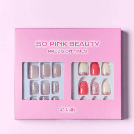 SO PINK BEAUTY Press On Nails 2 Packs - MimiStylez