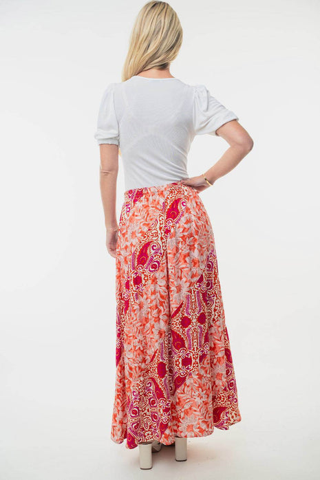 White Birch Full Size High Waisted Floral Woven Skirt - MimiStylez