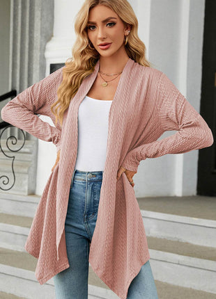 Open Front Long Sleeve Cardigan - MimiStylez