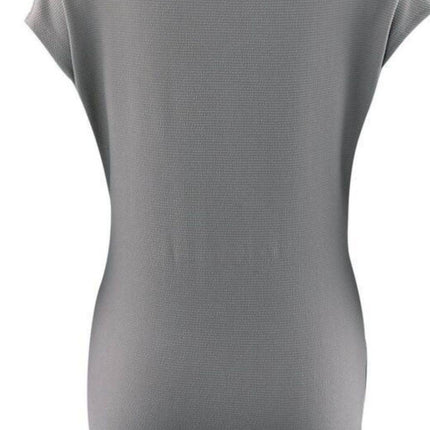 Ribbed Surplice Neck Slit Top - MimiStylez