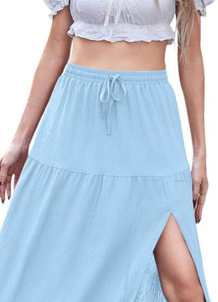 Full Size Slit Maxi Skirt Plus Size - MimiStylez