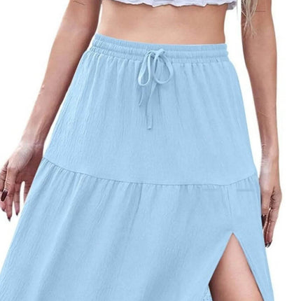 Full Size Slit Maxi Skirt Plus Size - MimiStylez