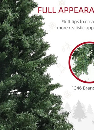 7.5ft Pre Lit Christmas Tree, With 1346 Branch Tips, Auto Open