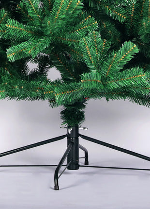 7.5FT Spruce Unlit Christmas Tree With Collapsible Metal Stand 1400 Branch Tips