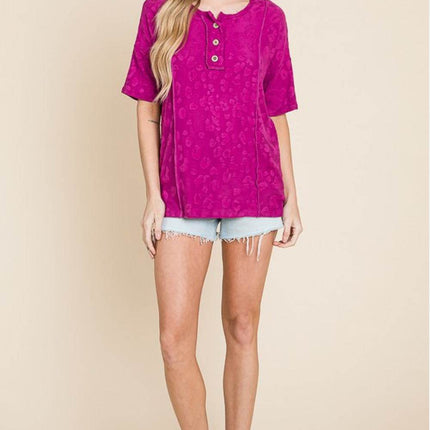 BOMBOM At The Fair Animal Textured Top - MimiStylez