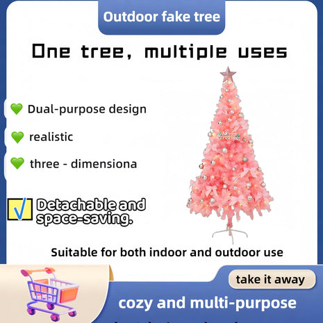 7FT Pink Christmas Tree With Decorations Included