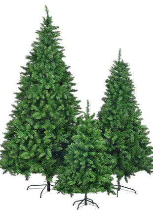 8FT, 6FT, 4FT Pre-Lit Green Pine Christmas Tree, Set Of 3 Hinged With 820 Warm-Yellow LED Lights And 2539 Branch Tips