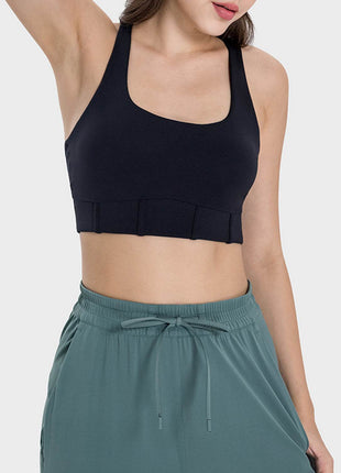 Square Neck Wide Strap Active Tank - MimiStylez