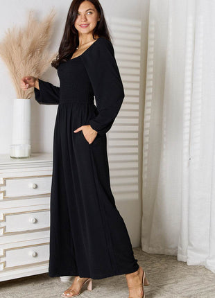 Double Take Square Neck Jumpsuit with Pockets - MimiStylez