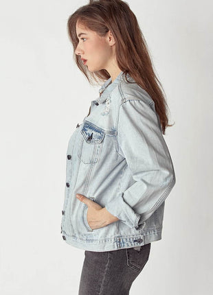 RISEN Distressed Button Up Jacket - MimiStylez