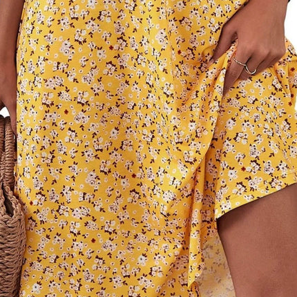 Printed Halter Neck Dress - MimiStylez