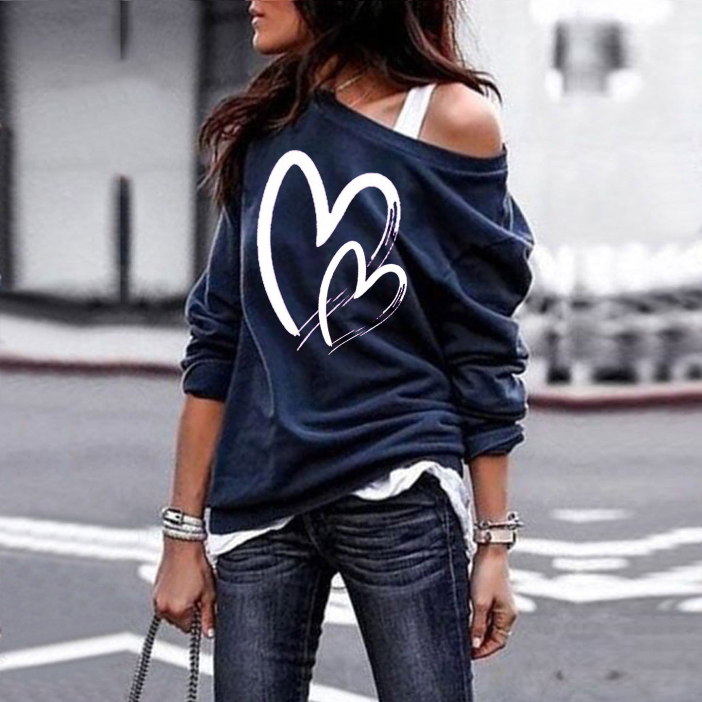 Round Neck Loose Loving Couple Thin Sweater