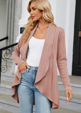 Open Front Long Sleeve Cardigan - MimiStylez