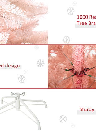 7FT Pencil Christmas Tree With Metal Stand Automatic Open