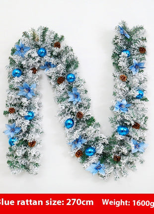 8FT Flocked Christmas Garland