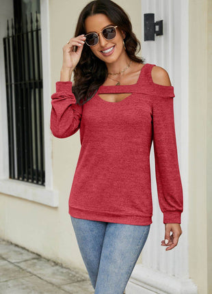 Cutout Cold-Shoulder Top - MimiStylez