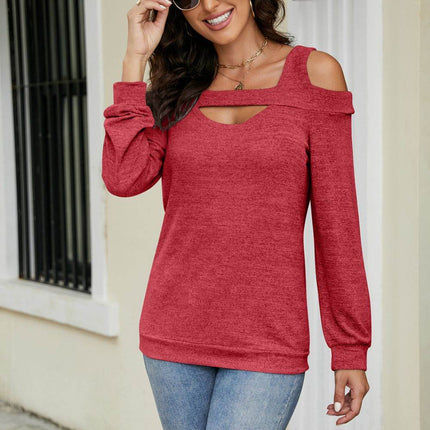 Cutout Cold-Shoulder Top - MimiStylez
