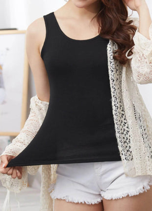 Full Size Scoop Neck Wide Strap Tank Plus Size - MimiStylez