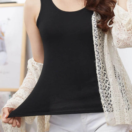 Full Size Scoop Neck Wide Strap Tank Plus Size - MimiStylez