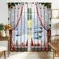 2PCs Christmas Curtain 3D Printing Curtain