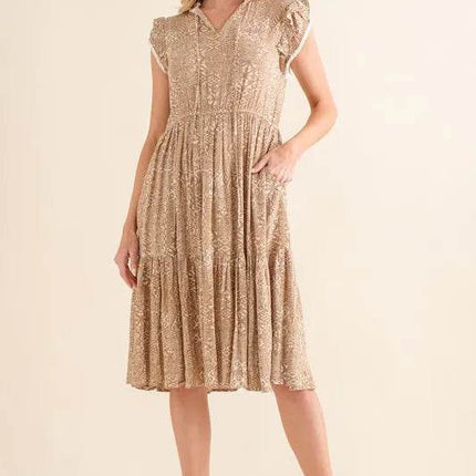 And The Why Boho Printed Tiered Maxi Dress - MimiStylez
