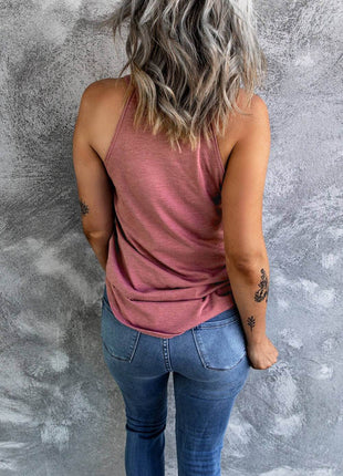Curved Hem Grecian Tank Top - MimiStylez