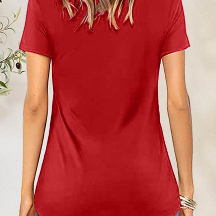 Crisscross Short Sleeve T-Shirt - MimiStylez