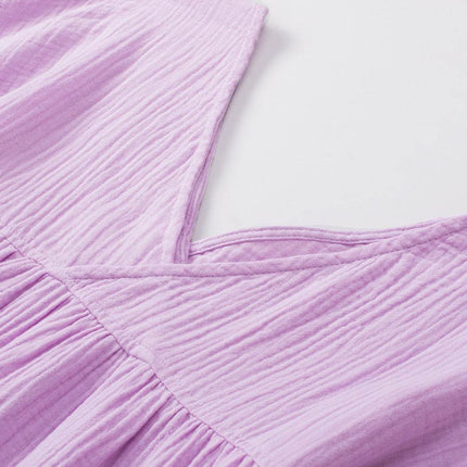 Dropped Shoulder V-Neck Blouse - MimiStylez